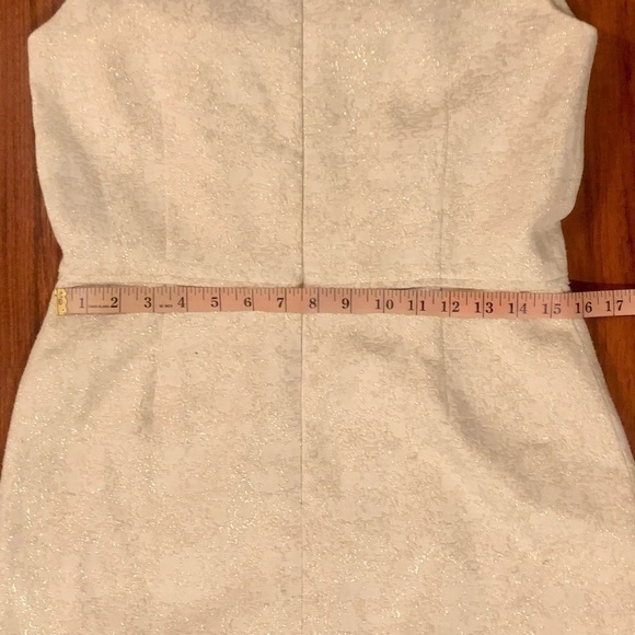 Vintage Tahari Gold Champagne Dress Size 8 - Picture 8 of 9